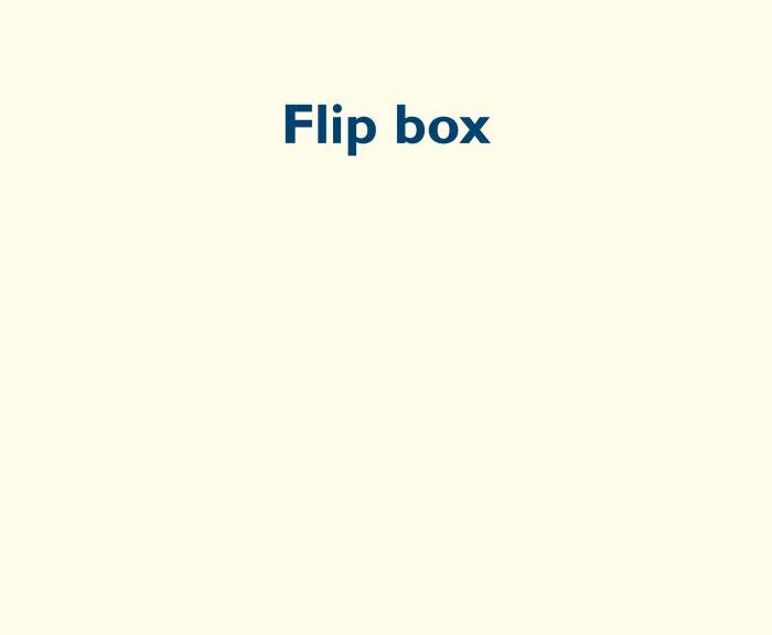 Suzanne Doppelt, Flip box
